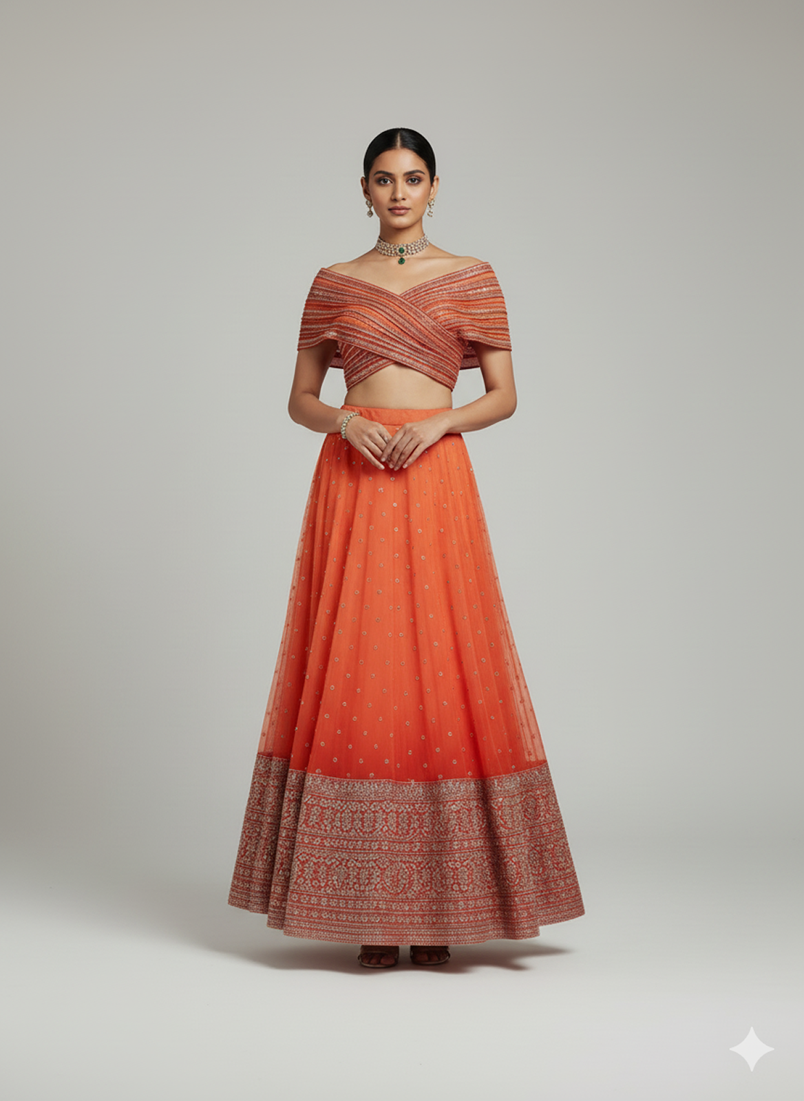 The Radiant Sunset Lehenga